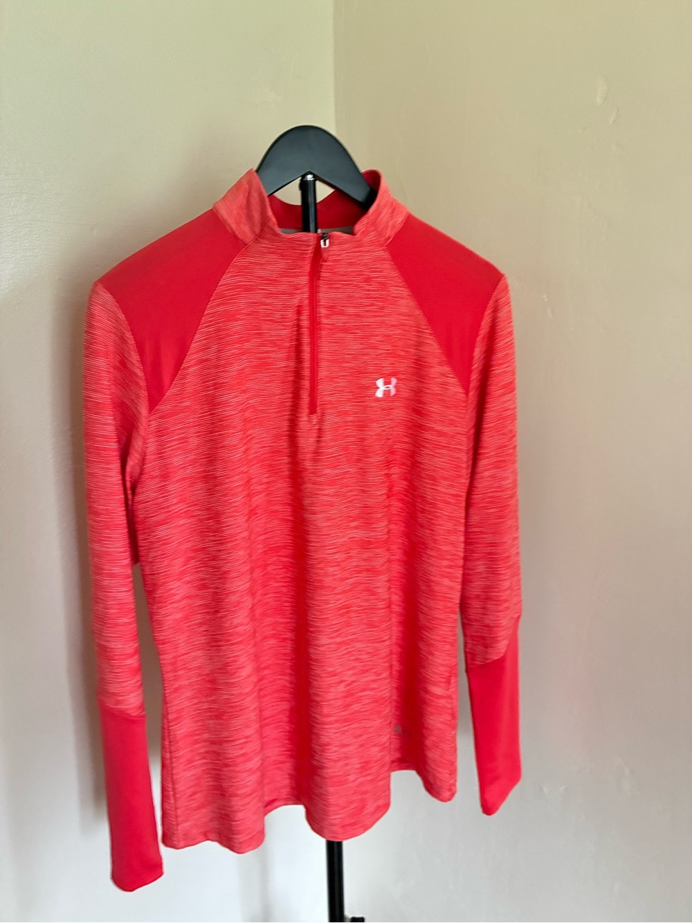 Under Armour Kids Coral Red Quarter-Zip Active Top